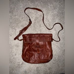 Frye Artisan Foldover Crossbody Leather Purse
